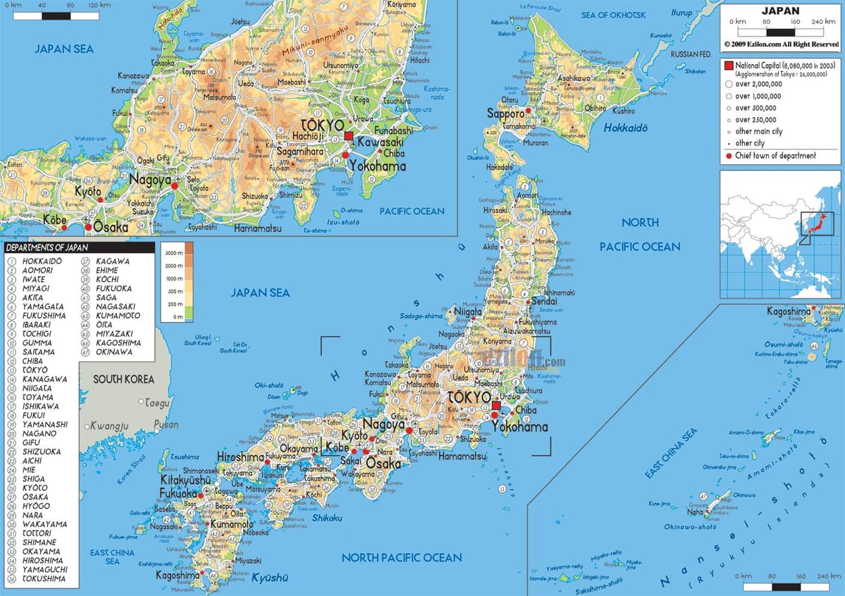 日本地图的地理