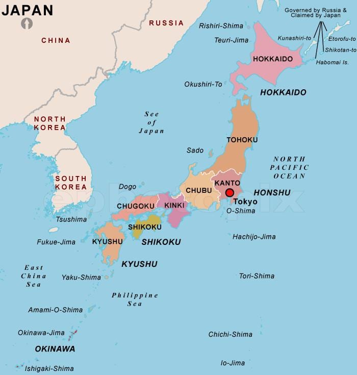 政治地图的日本