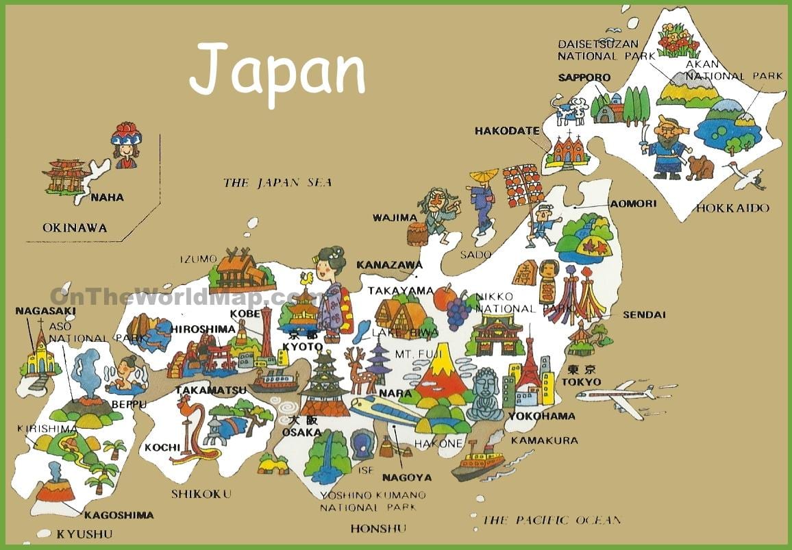 旅游日本地图