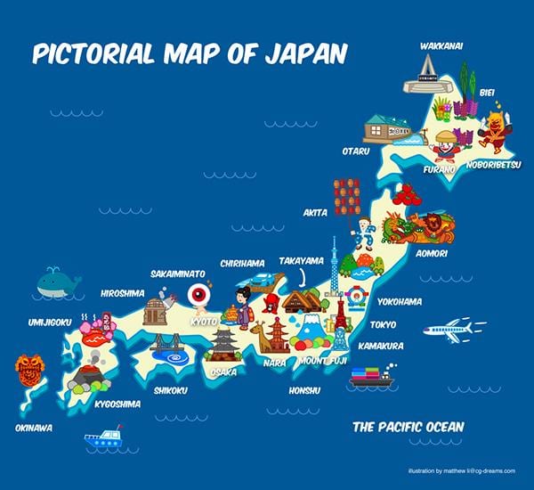 旅行的日本地图