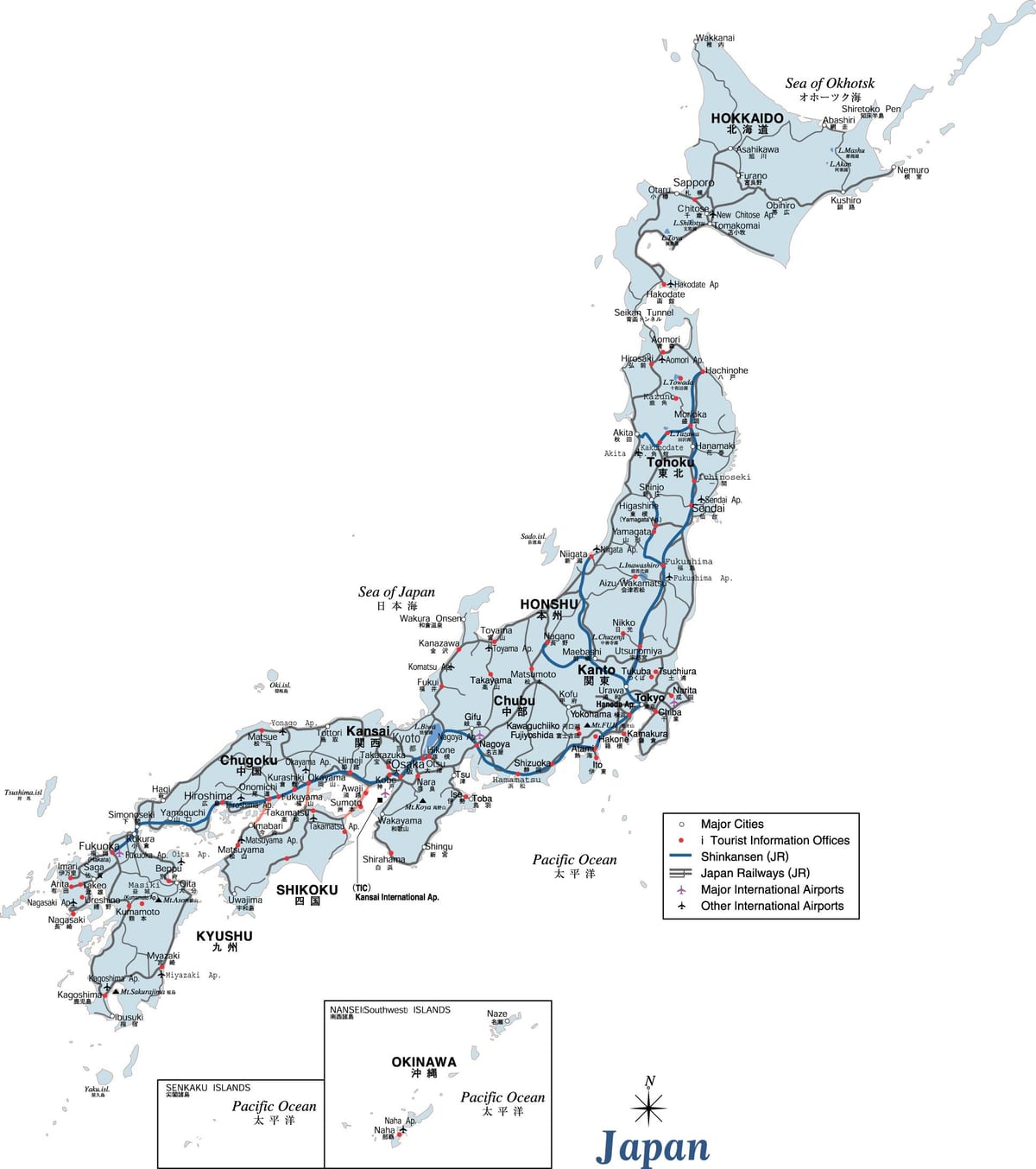 日本运输地图