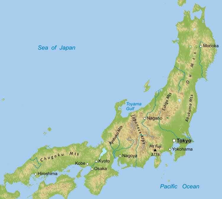 地图在日本山