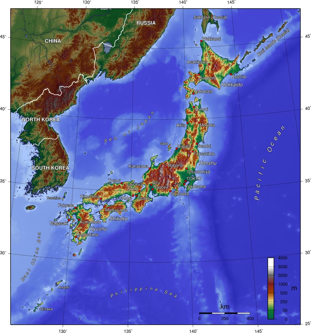 日本地图线