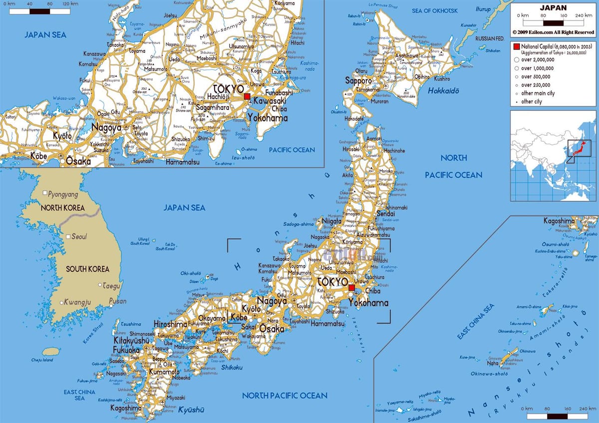 路线图的日本