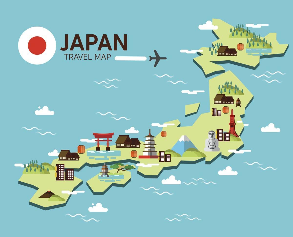 地图的普遍性，日本