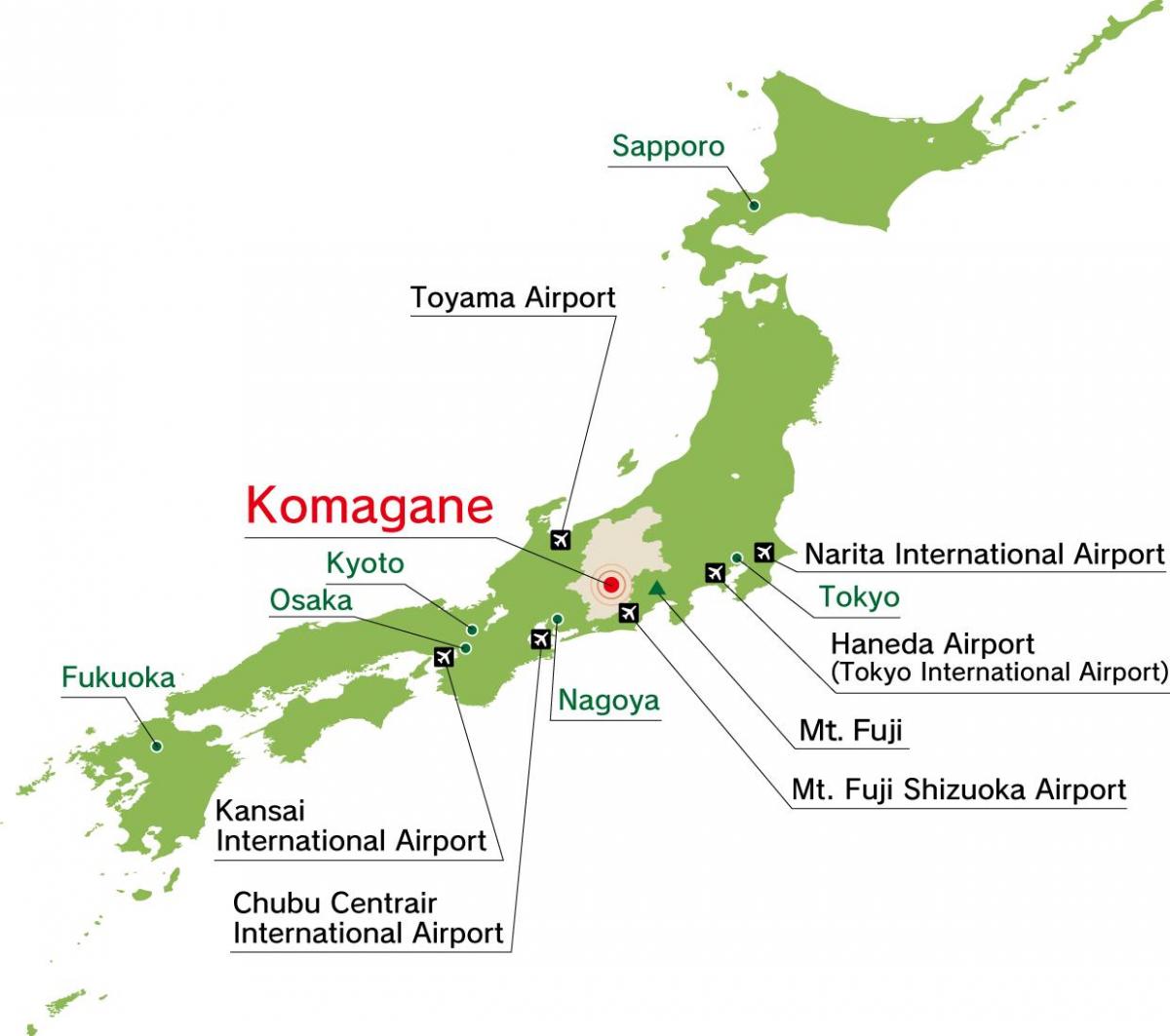 地图是日本机场