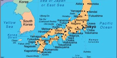 地图的日本南部