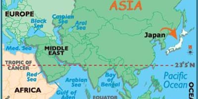 的世界地图的日本