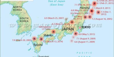 地震日本地图