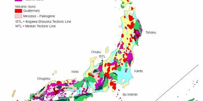 地质地图的日本