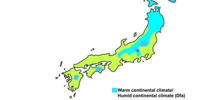 气候地图的日本