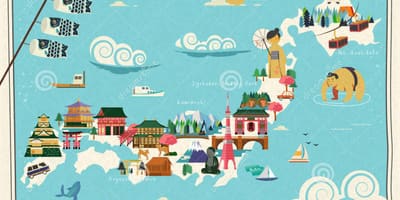 日本景点地图