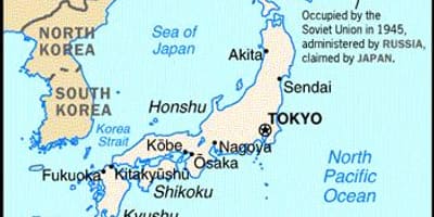 日本和周边国家地图