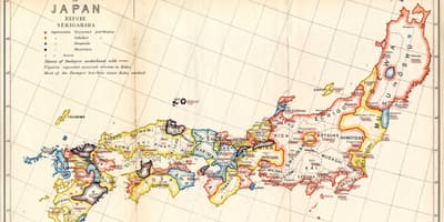 地图的日本的封建