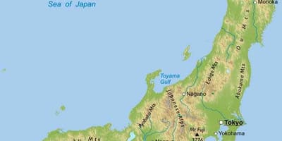 地图在日本山