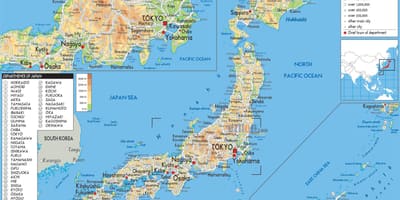 日本地图物理