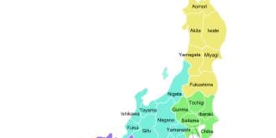 日本省份地图