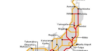 火车日本地图