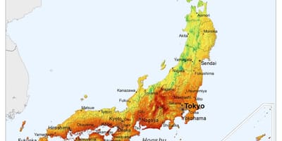 日本地图的阳光