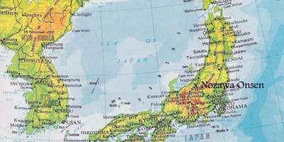 高程地图的日本