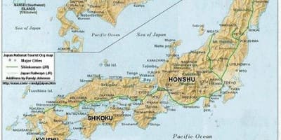 日本的详细地图